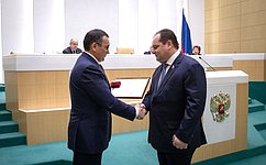 Ростислав Гольдштейн награжден Почетной грамотой Совета Федерации