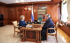 Председатель СФ В. Матвиенко провела встречу с главой Кабардино-Балкарии К. Коковым