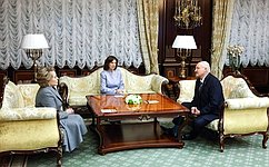 Состоялась встреча Председателя Совета Федерации В. Матвиенко с Президентом Республики Беларусь А. Лукашенко