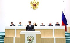 Генеральный директор Госкорпорации «Роскосмос» Д. Баканов выступил на заседании Совета Федерации