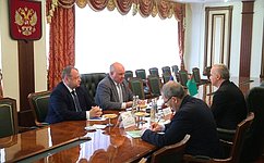 Состоялась встреча председателя Комитета СФ по международным делам Г. Карасина с Послом Туркменистана в РФ Б. Ниязлиевым