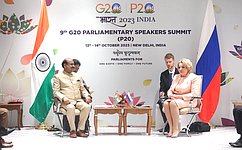 Valentina Matvienko holds talks with Speaker of the House of the People of India’s Parliament Om Birla