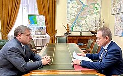 А. Башкин проинформировал губернатора Астраханской области И. Бабушкина о ряде решаемых в СФ задач, связанных с регионом