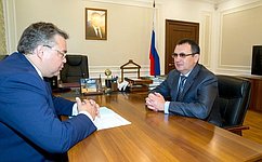 Н. Федоров встретился с губернатором Ставропольского края В. Владимировым