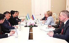 В. Матвиенко провела встречу с Председателем Сената Олий Мажлиса Узбекистана Т. Нарбаевой
