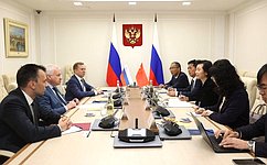 Andrey Denisov meets with a delegation from the Liaoning Province of the People's Republic of China