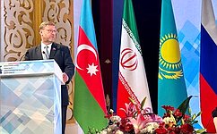 Konstantin Kosachev speaks at the plenary session of the Caspian Scientific and Educational Congress in Astrakhan