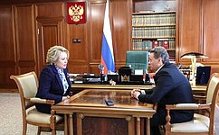 Председатель СФ В. Матвиенко встретилась с врио губернатора Вологодской области Г. Филимоновым