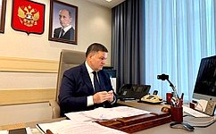 С. Перминов принял участие в аппаратном совещании Ленинградской области по ВКС