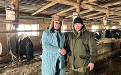 Н. Федоров посетил крестьянское (фермерское) хозяйство в Чувашии