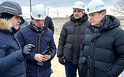 Сенаторы проинспектировали ход выполнения работ по реконструкции Северных очистных сооружений в Приволжском районе Астраханской области