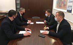В. Новожилов и глава правительства Поморья А. Алсуфьев обсудили проекты благоустройства города Вельска