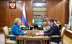 В. Матвиенко провела встречу с главой Тамбовской области Е. Первышовым