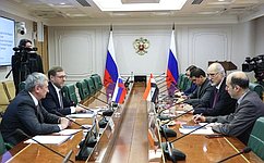 Federation Council Deputy Speaker Konstantin Kosachev meets with Syrian Ambassador to Russia Bashar Jaafari