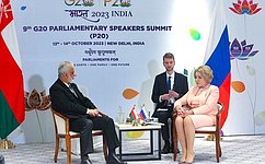 В Нью-Дели Председатель СФ провела переговоры с Председателем Государственного Совета Султаната Оман