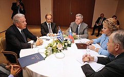 Председатель СФ обсудила с Министром обороны Греции развитие ВТС двух стран и ключевые международные проблемы