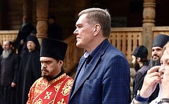 А. Савин принял участие в освящении нового комплекса на Пафнутьевском источнике в Оптиной пустыни