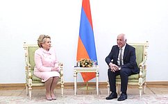 В. Матвиенко встретилась с Президентом Армении В. Хачатуряном