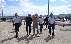 Б. Жамсуев проверил ход строительных работ и капитального ремонта в посёлке Агинское