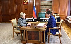 В. Матвиенко обсудила с губернатором Красноярского края социально-экономическое развитие региона
