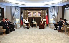 В. Матвиенко: Отношения России и Бахрейна строятся на фундаменте дружбы, с учетом взаимных национальных интересов