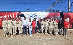 О. Бас приняла участие в торжественной встрече «Поезда Победы»