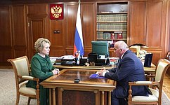 В. Матвиенко обсудила с губернатором Костромской области вопросы социально-экономического развития и меры поддержки участников СВО