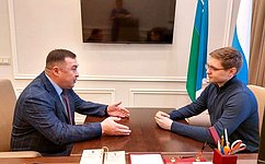 А. Новьюхов провел встречу с председателем Молодежного парламента Думы Югры К. Медведевым