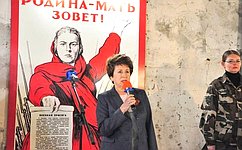 Е. Алтабаева приняла участие в торжественной линейке, которая состоялась в Музейном историко-мемориальном комплексе «35-я береговая батарея»