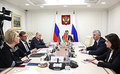 К. Косачев провел встречу с вице-спикером Совета Республики Беларусь В. Бельским