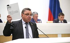 В. Тимченко рассказал об итогах работы Комитета СФ по Регламенту и организации парламентской деятельности за 2021 год