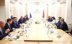Делегация сенаторов во главе с Ю. Воробьевым встретилась с Председателем Совета Республики Национального собрания Беларуси Н. Кочановой