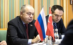 Заместитель Председателя СФ И. Умаханов провел встречу с Послом Турции в России Х. Дириозом