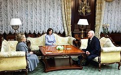 Federation Council Speaker Valentina Matvienko meets with President of the Republic of Belarus Alexander Lukashenko