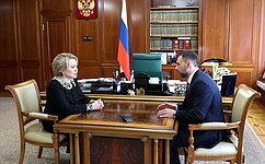 Спикер СФ обсудила с главой ДНР Д. Пушилиным социально-экономическое развитие региона