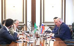 Председатель Комитета СФ по международным делам Г. Карасин провел встречу с Послом Бразилии в России Р. Соаресом