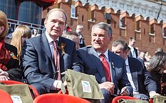 Ю. Воробьев присутствовал на военном параде на Красной площади