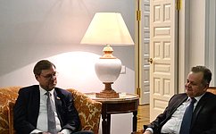 К. Косачев провел встречу с Послом Федеративной Республики Бразилия Р. де Лима Баэна Суаресом