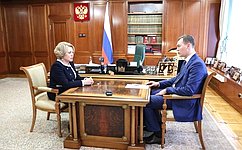 В. Матвиенко провела встречу с губернатором Хабаровского края М. Дегтярёвым