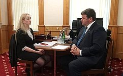 Г. Ягубов обсудил с руководителем ставропольской общественной организации вопросы поддержки многодетных семей