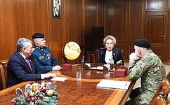 В. Матвиенко встретилась с офицерами разведывательно-штурмовой бригады «Ветераны»