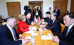 В. Матвиенко: Парламентское сотрудничество – важная составляющая межгосударственных отношений России и Китая