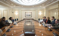 В. Матвиенко провела встречу с председателем Панафриканского союза молодежи Ф. Муюмбой