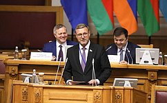 К. Косачев выступил на Молодежном межпарламентском форуме СНГ «Молодые парламентарии — взгляд в будущее Содружества»