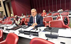 Сенаторы в составе делегации Федерального Собрания РФ участвуют в 151-й Ассамблее Межпарламентского союза в Женеве