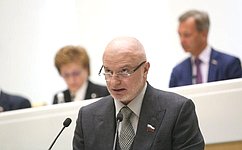 А. Клишас представил на заседании СФ информацию о результатах рассмотрения кандидатуры на должность прокурора Чеченской Республики