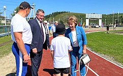 Т. Гигель: В Республике Алтай созданы хорошие условия для занятий физкультурой и спортом в сельской местности