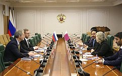 К. Косачев провел встречу с Послом Государства Катар в РФ А. Аль Тани