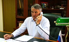 Ю. Воробьев провел телефонный разговор с заместителем Председателя Национального Собрания Республики Армения А. Аршакяном