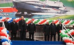 А. Терентьев в Зеленодольске принял участие в церемонии закладки новых пассажирских судов на подводных крыльях